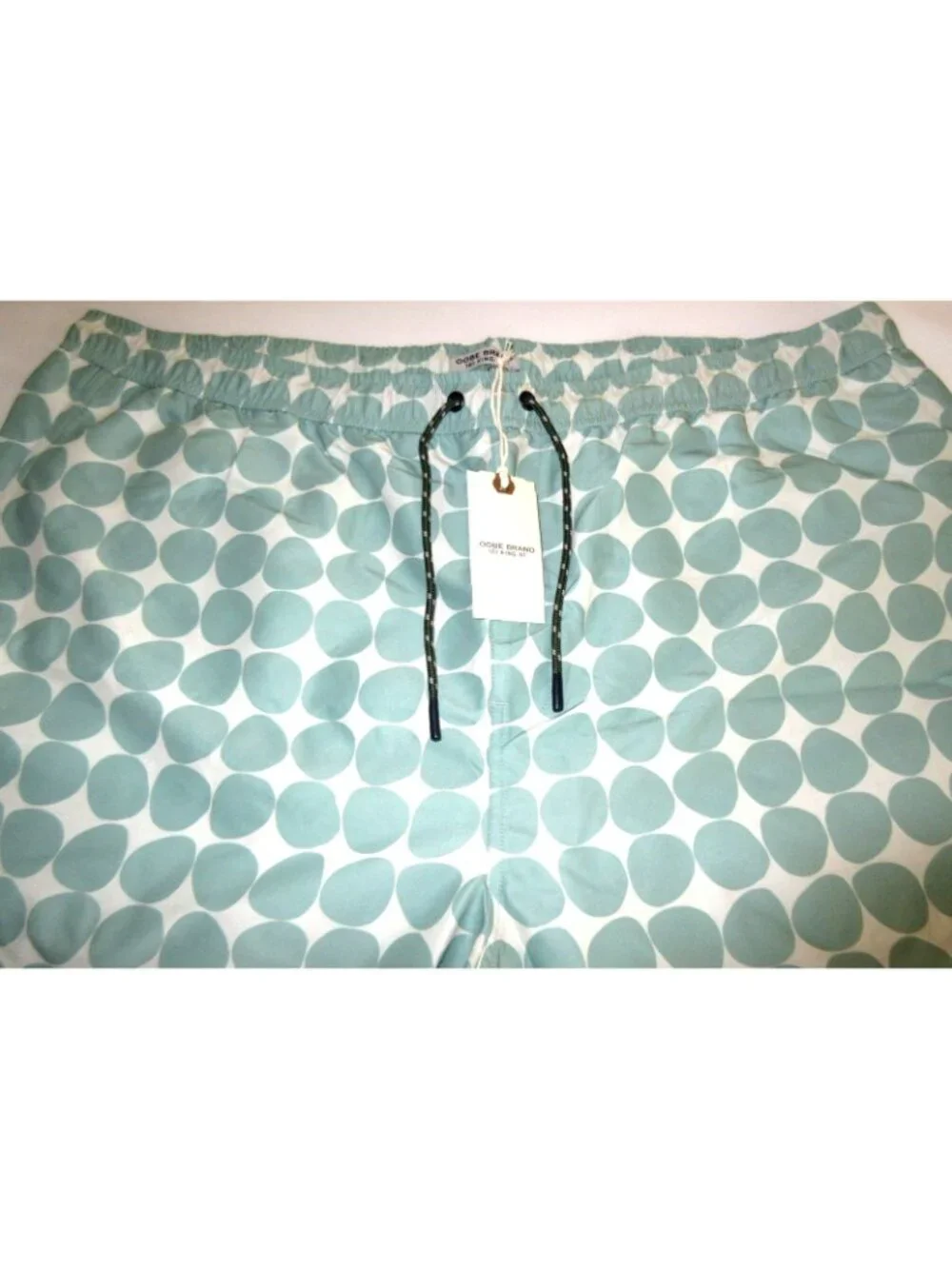 Oobe Brand Men's Kona Swim Trunks Stone Ellipse White Green Circles Sizes NWT
